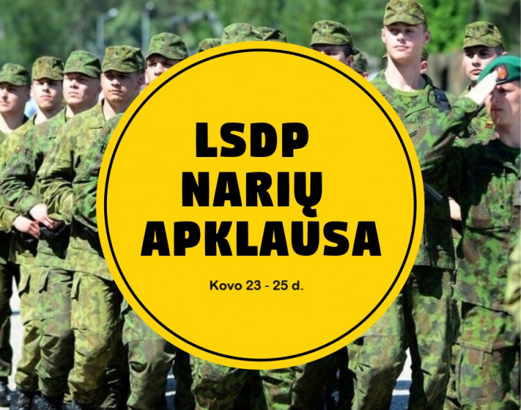 Bus vykdoma visuotinė LSDP narių apklausa gynybos politikos klausimais